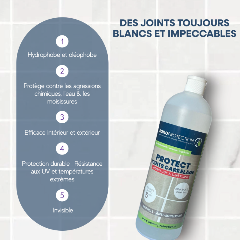 Produit hydrofuge joints de carrelages cuisine et salle de bain